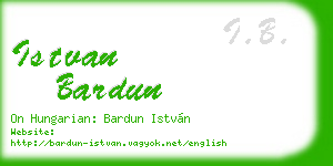 istvan bardun business card